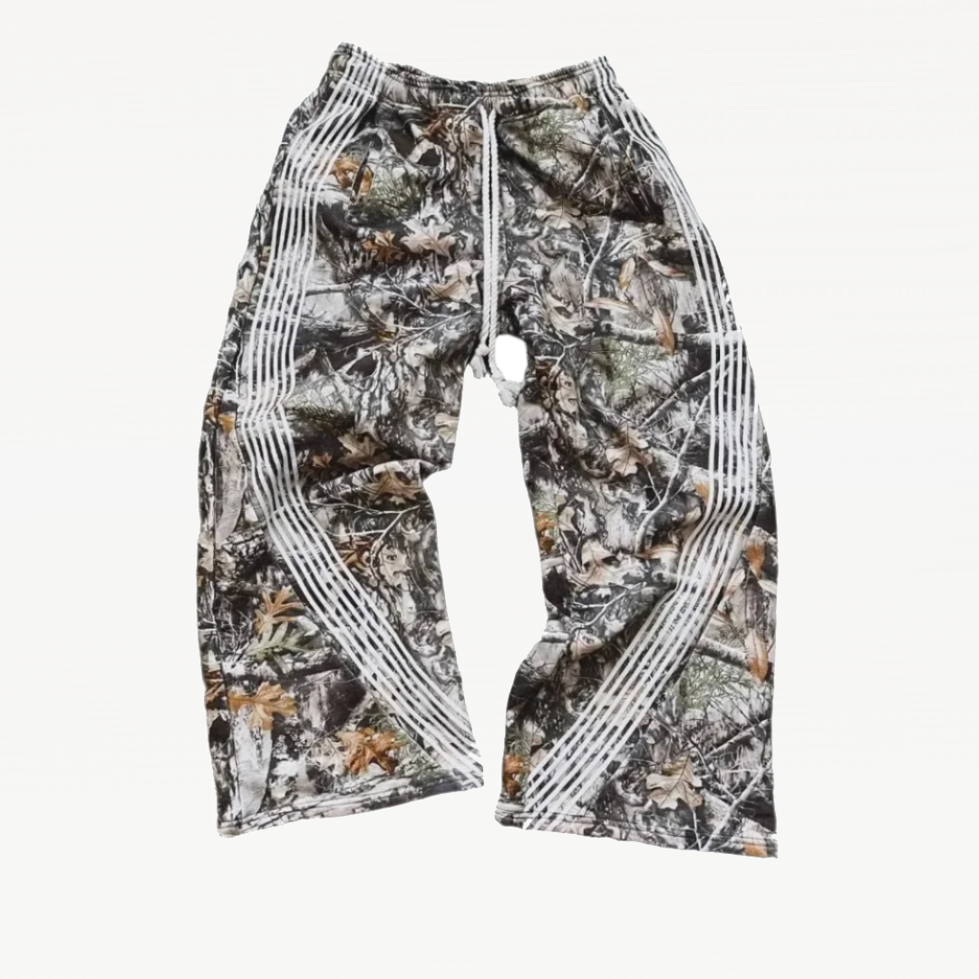Camouflage Striped Sweatpants