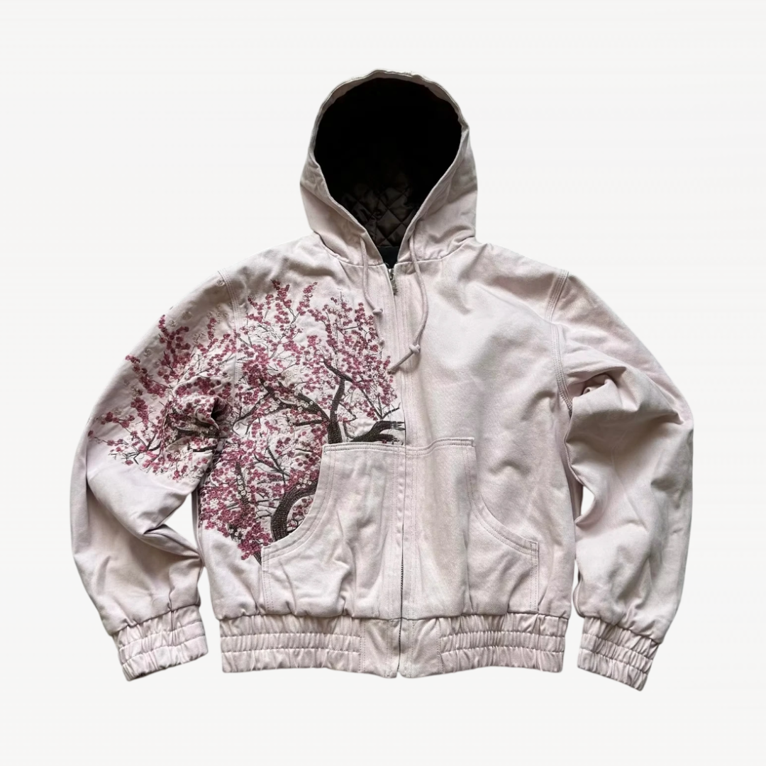 Cherry Blossom Zip Up Hoodie