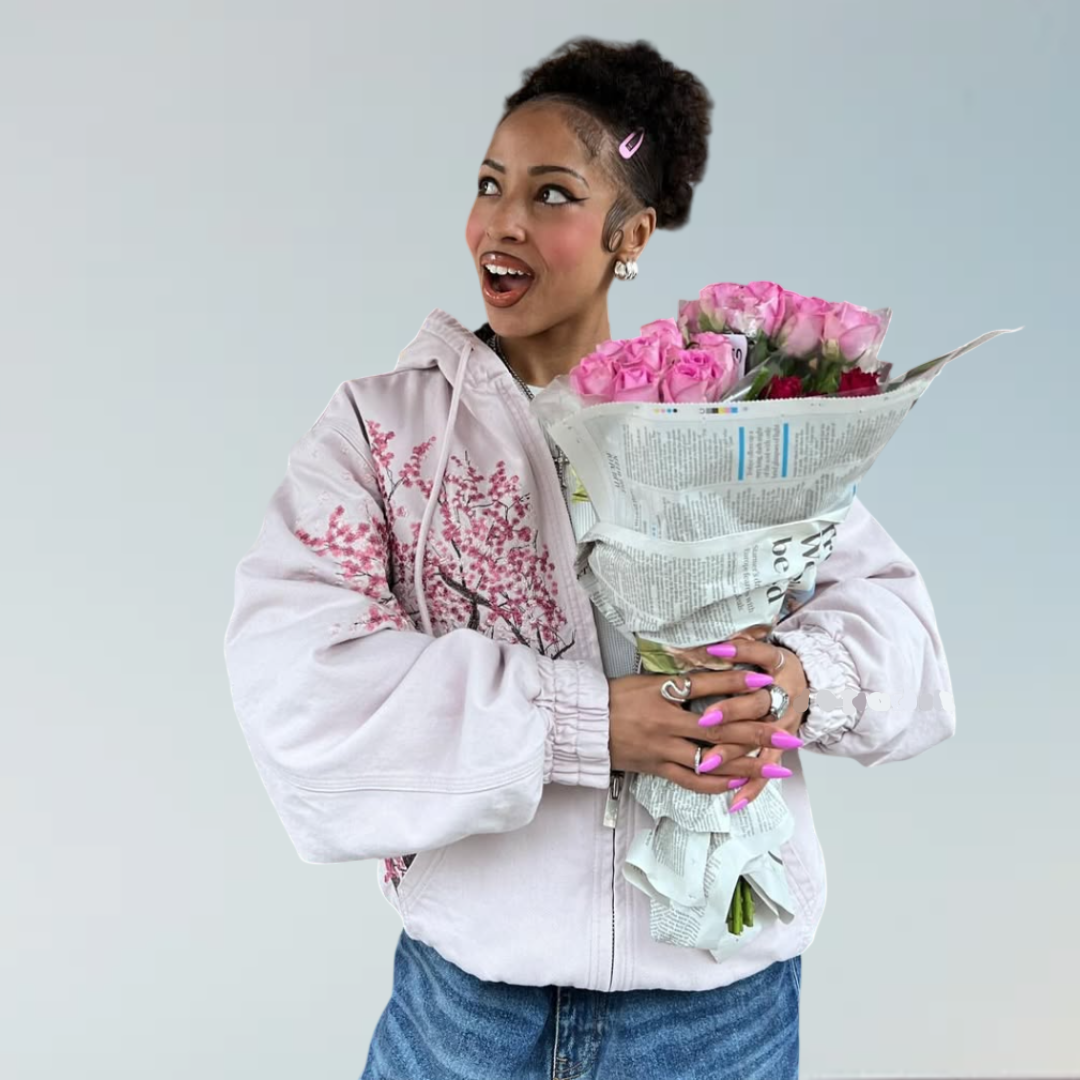 Cherry Blossom Zip Up Hoodie