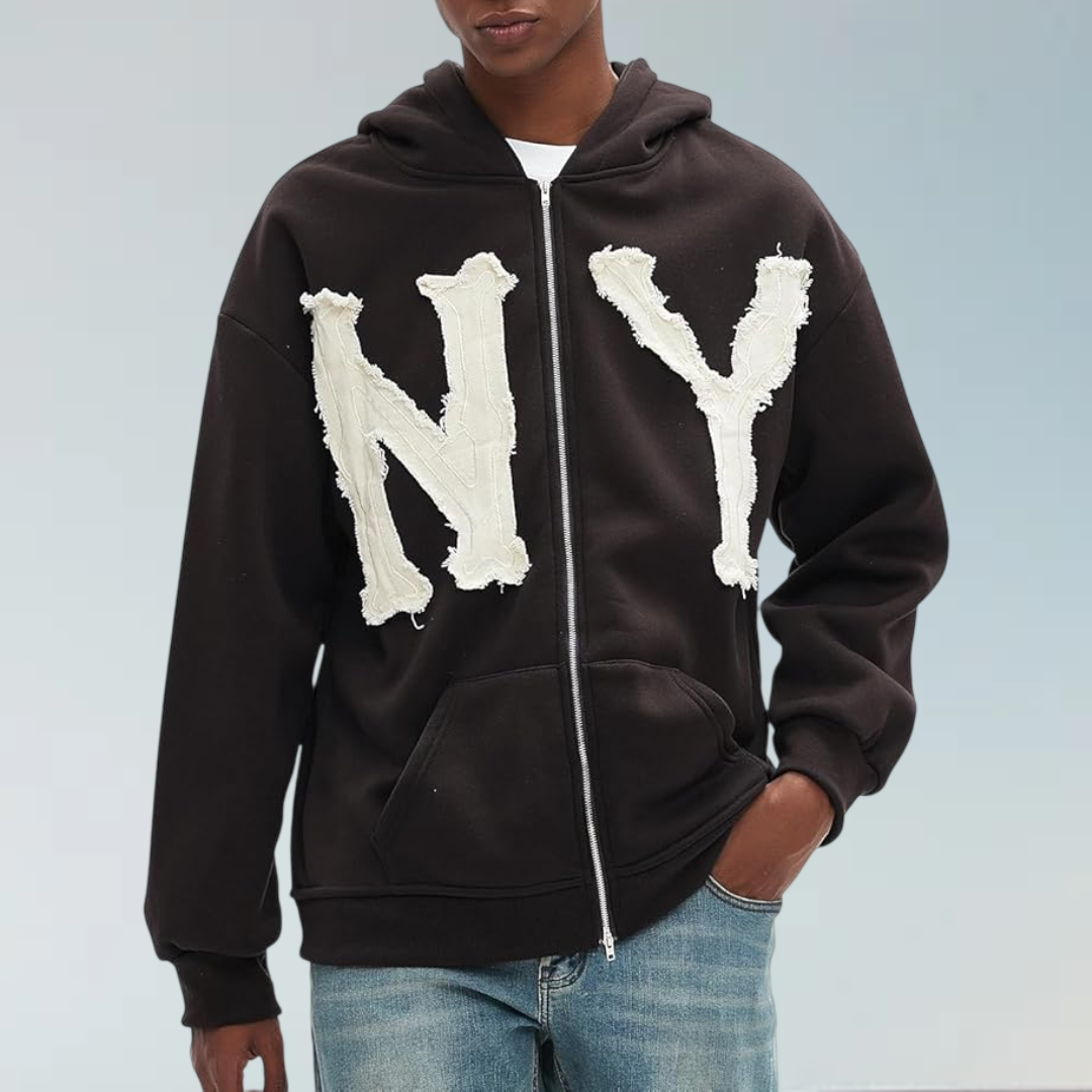 New York Zip Up Hoodie