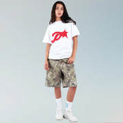 Camouflage Denim Shorts