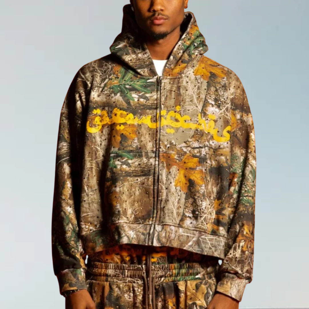 Camouflage Zip Up Hoodie