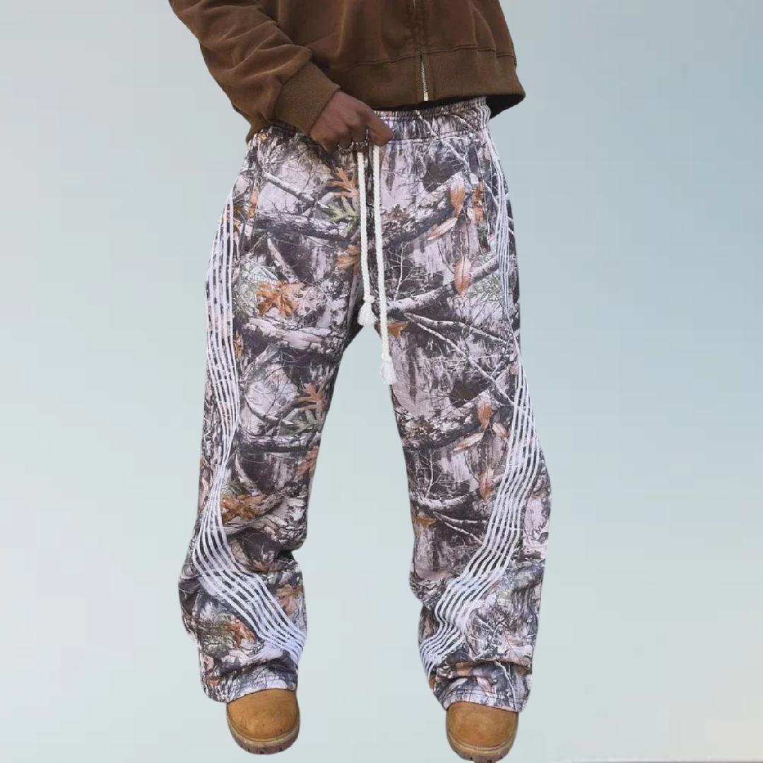 Camouflage Striped Sweatpants