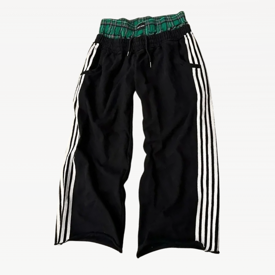 Striped Double Waist Sweatpants