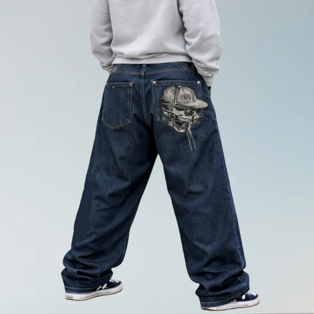 Skull Baggy Jeans