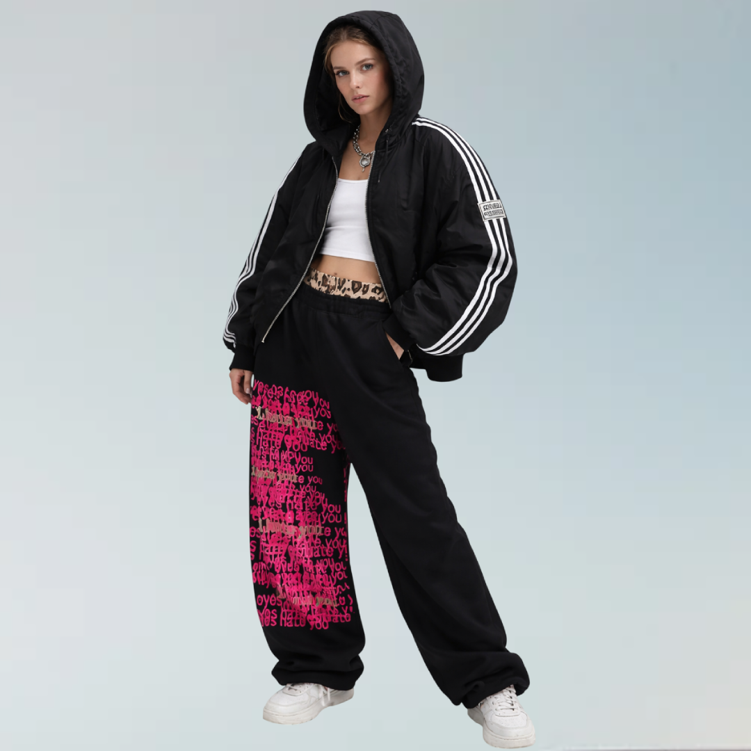 Words Double Waist Sweatpants