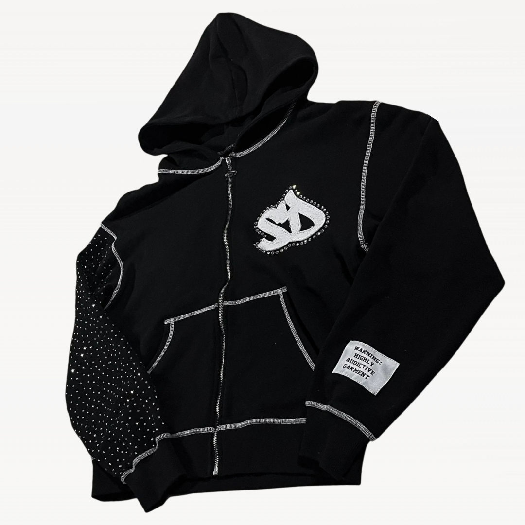 Glitter 3 Zip Up Hoodie